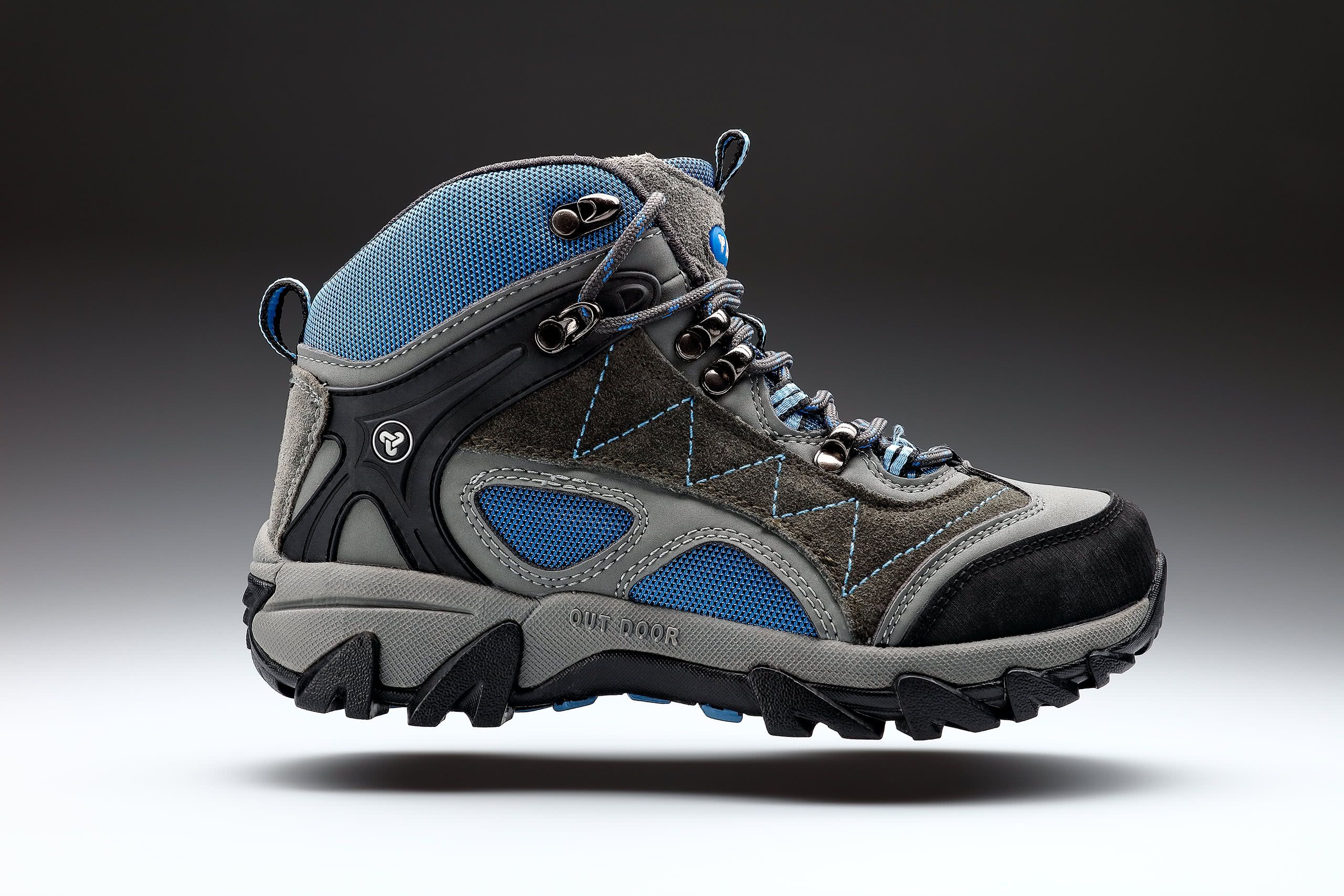 hiking boots product photography